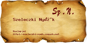 Szeleczki Nyék névjegykártya